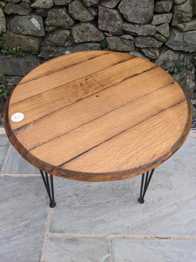 Hairpin Legged Side Table by Whisky Soaked Oak