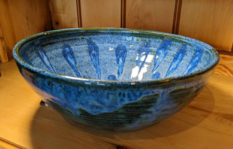 Blue and Green Bowl by the Jolly Potter