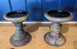 Pair of Wooden Candle Sticks