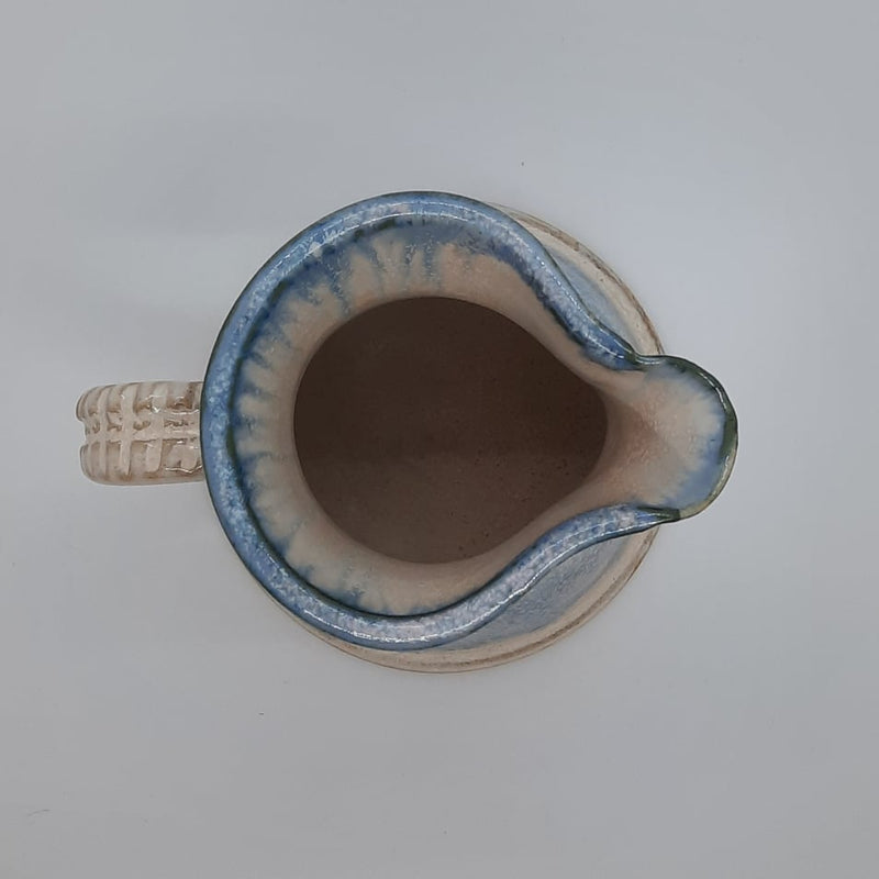 Blue and Cream Jug by Drakelaw Pottery